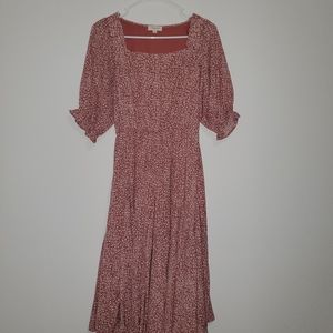 Lucy Avenue Square Neck Midi Dress M